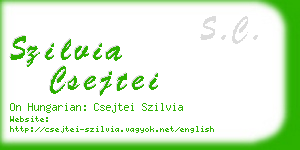 szilvia csejtei business card